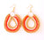 Tribal Beaded Earring Orange