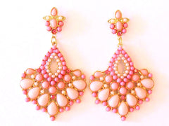Chandelier Earrings Pale Pink