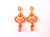 Chandelier Earrings with Orange Drop