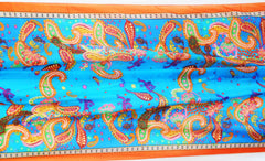 Mozambique Silk Scarf Turquoise